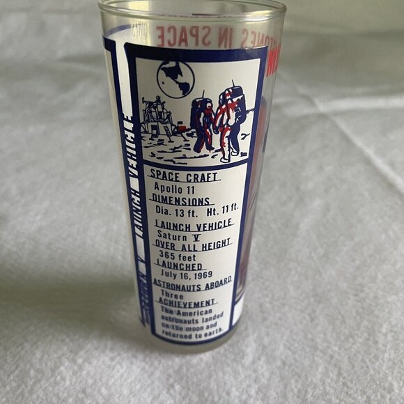 Apollo 11 Milestones in Space Saturn V Launch Vehicle Glass Tumbler NASA Barware - Picture 5 of 12